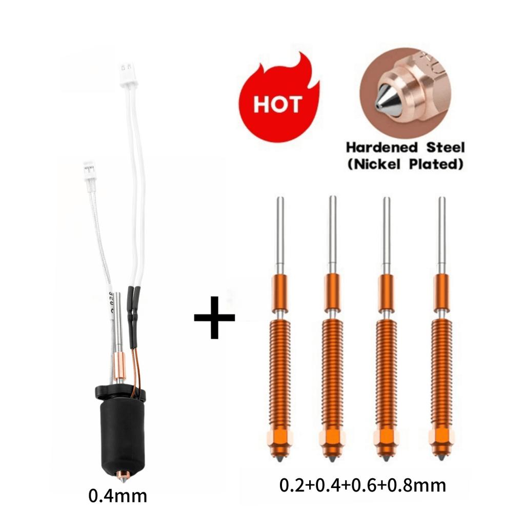 For Creality Hi/Hi Combo Hotend Kit Hardened Steel All-In-One Nozzle Silicone Sleeve Ceramic Heating Block 300°C 3D Printer Part