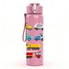 1PC Multi Truck Toy Vehicle Kid Pattern 750ml Color Plastic Sports Water Bottle Leakproof Flip Straw Lid Suitable for Sports Office Home Use