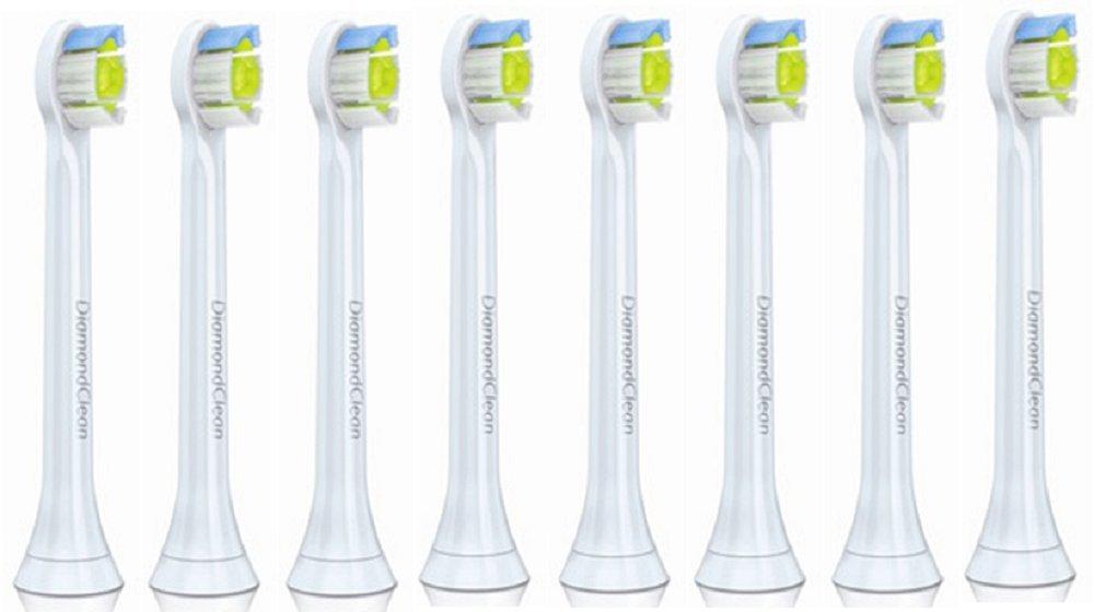 

Philips Sonicare DiamondClean Replacement Brush Compact Pack of 8 (Genuine) Heads, Size, (HX6078/01)