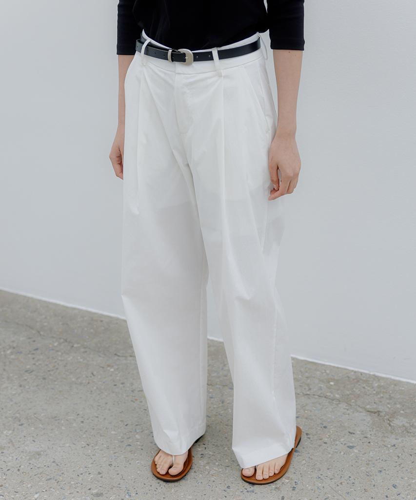 Mohe Crisp Pintuck Trousers_White