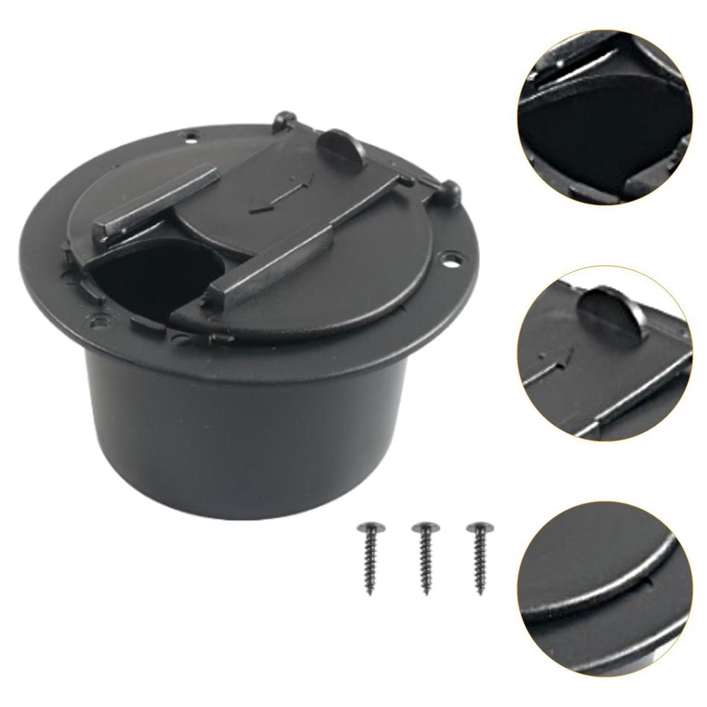 Generic Electrical Cable Hatch Simple Installation Replacement Door Hardware Sturdy Professional Electric Power Cord Hatch Cover