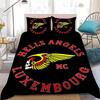 H-Hells Logo A-Angels Bedding Set 3D Print Duvet Cover Set King Queen Twin Size For Adults Motorcycle Enthusiasts Home