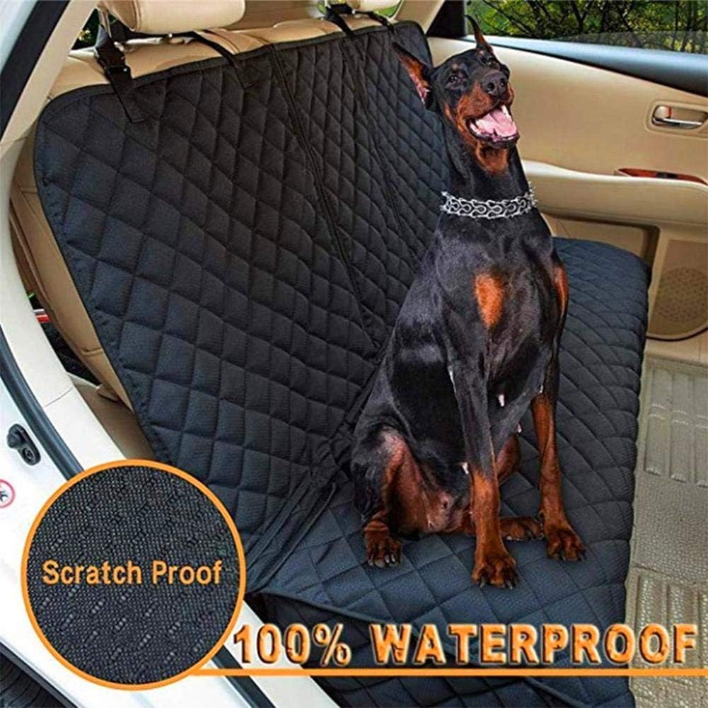 Dog Car Seat Covers Waterproof Pet Back Seat Cover/Non-Slip Durable Scratch with Side Flaps ,Armrest Compatible for Back Seat,Fits Most Cars,Trucks