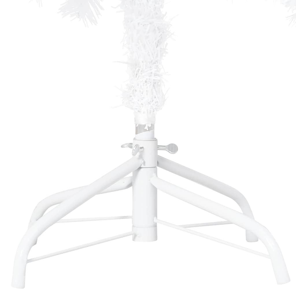 Vidaxl Sztuczna Choinka Z Lampkami I Bombkami, Biała, 150 Cm, Pvc
