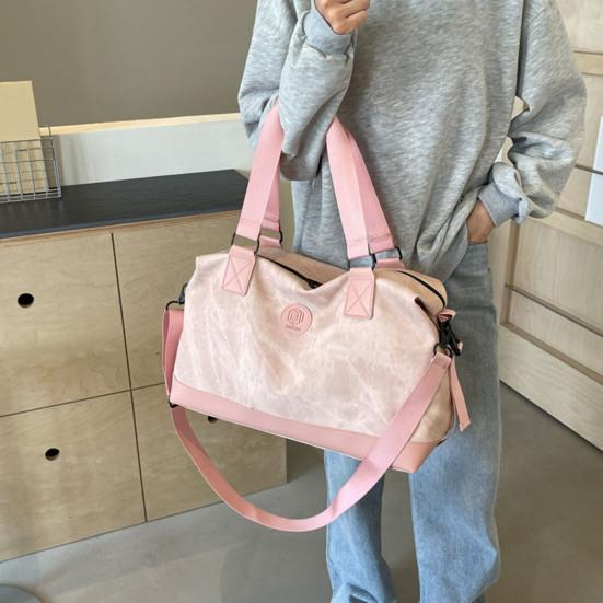 Geantă Duffel de Călătorie Mare, Tip Tote de Mână, cu Curea de Umăr Ajustabilă, Geantă de Weekender, Geantă de Sală cu Buzunar Umed pentru Călătorie, Sport, Dans, Yoga