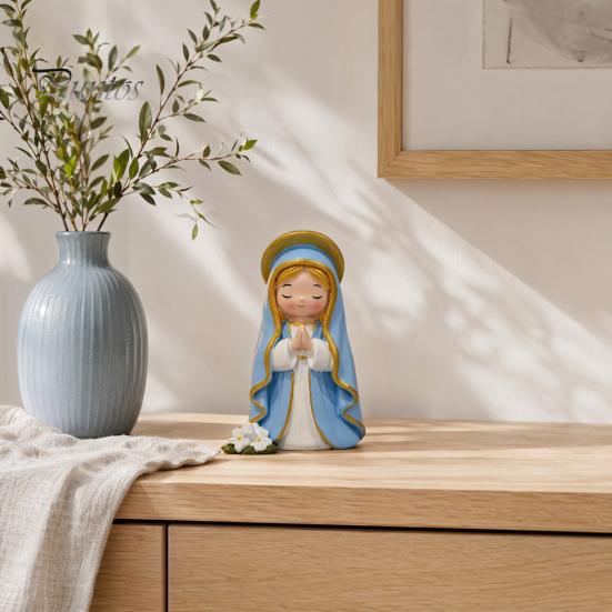 Statua da Giardino in Resina, Statuine di Bambine Carine, Mini Statuetta da Collezione in Preghiera, Decorazione per Camera da Letto Piccole Statue Ornamenti per Casa Ufficio Scrivania