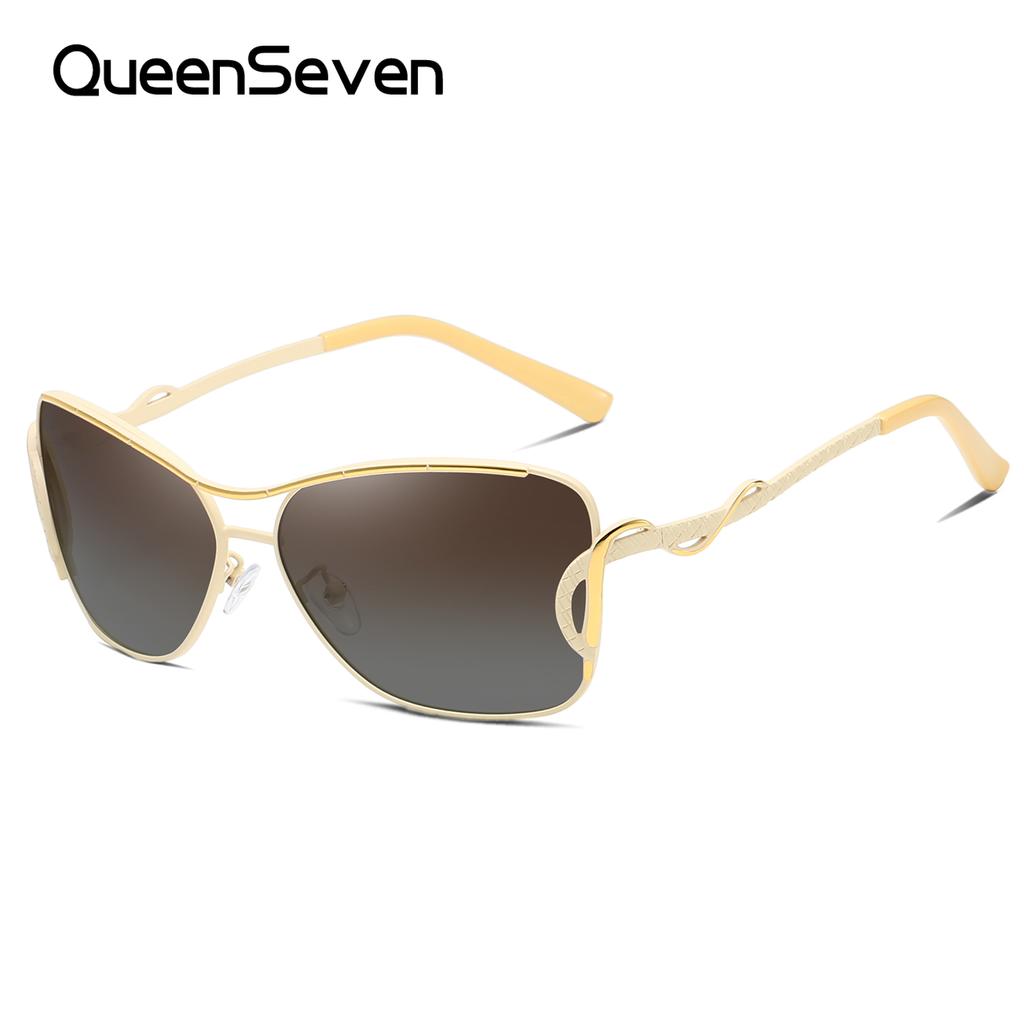 QueenSeven Unisex Metal Polarized Toad Mirror Fashionable Outdoor Driving Sunglasses, UV400