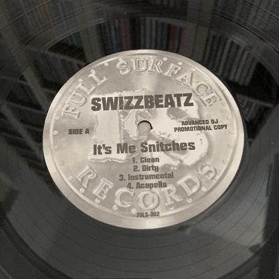 12inch Record SWIZZBEATZ - It's Me Snitches FULS002PROMO FULL SURFACE Unknown Rap & Hip-Hop/R&B Used