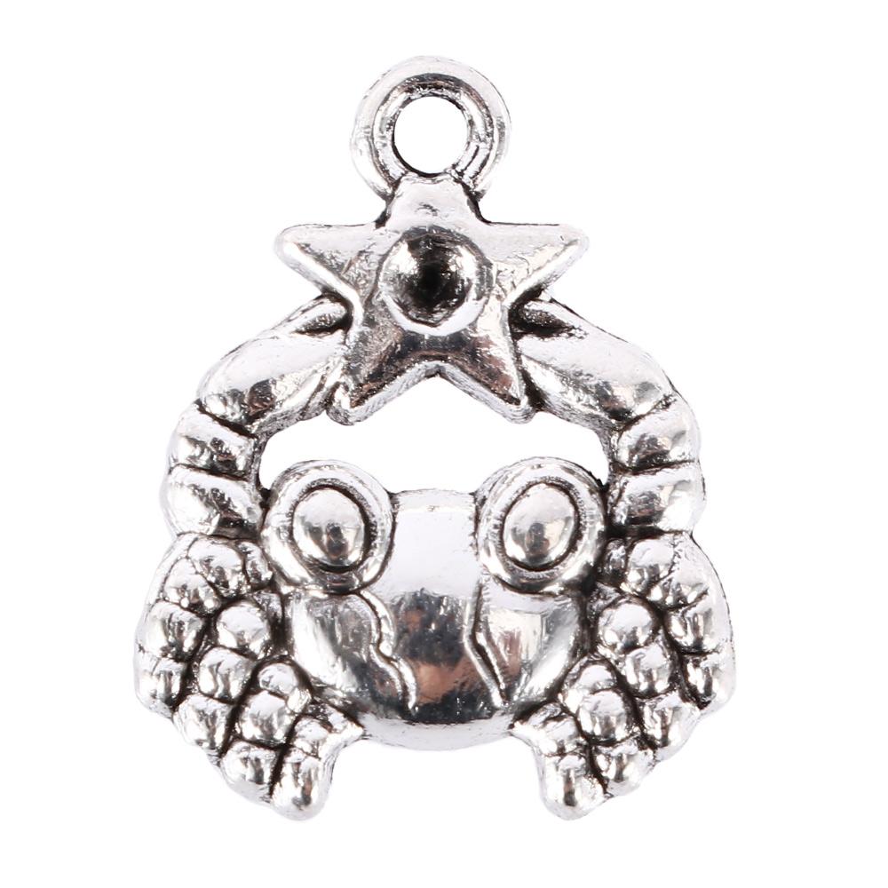 Zinc Zinc Alloy Mixed Zodiac Tibetan Silver Dangle Beads for Jewelry Making Charm Pendant Accessories