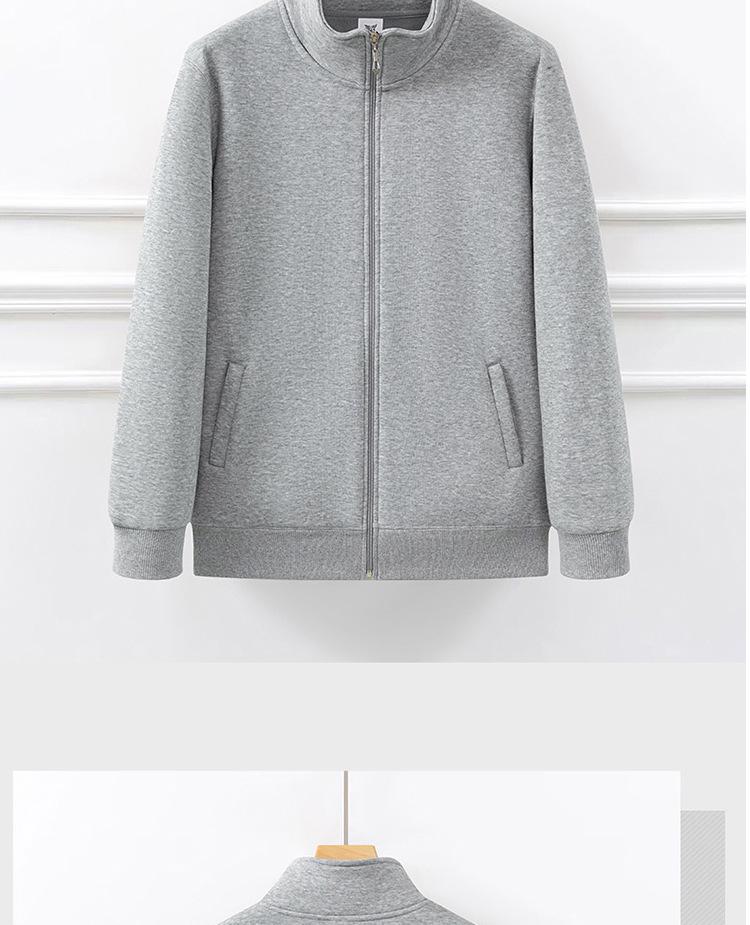 Men's Plus Size Fleece-Lined Stand Collar Cardigan Jacket - Thick, Loose, Casual, Versatile Winter Sweatshirt