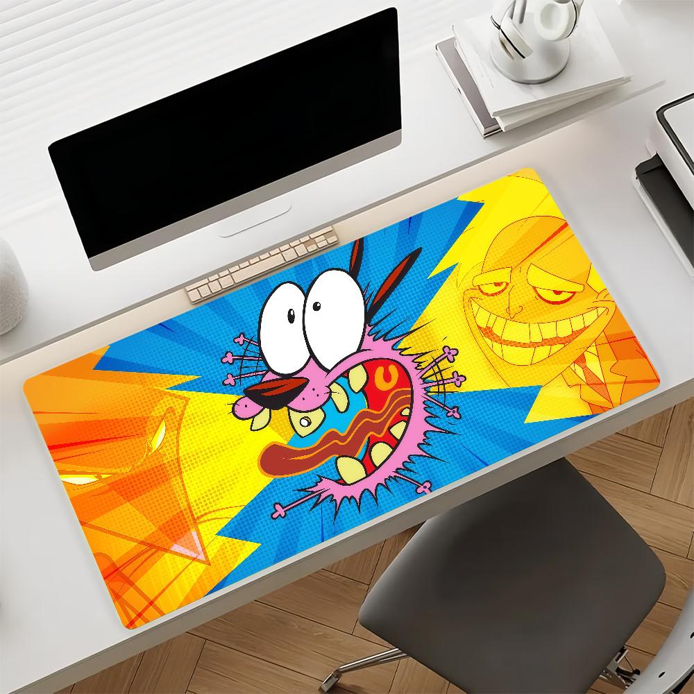 CCourageThe CCowardly Dog Mouse Pad Nonslip Rubber Computer Mat Gamer Balance Decoracion Deskmat Laptop Office Large