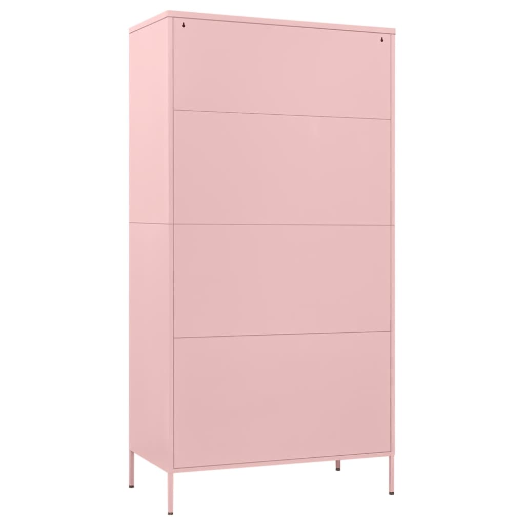 Pink Wardrobe 90 x 50 x 180 cm Steel