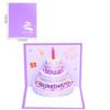 Artistic Popup Birthday Card 3D Cake Greeting Card Stylish Party Invitation Card for Birthdays and Festives Gatherings