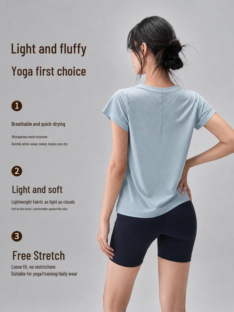 Women's COOLMAX Quick-Dry Moisture-Wicking Athletic Top for Running & Yoga