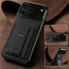 Business Magnetic Cards Solt Leather Phone Case for iPhone 17 Pro Max 16 15 Plus 14 13 12 11 Pro Max Mini 16E Bracket Cover