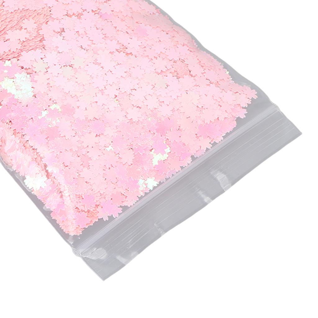 Nail Art Glitter Flakes Cherry Shape Sparkling Manicure Decoration Sequins for Nail Shop Pink 50g