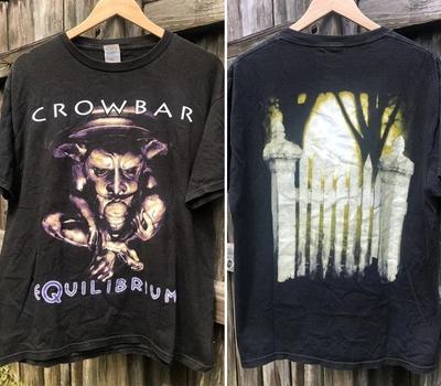 Yeniden Baskı Crowbar Equilibrium Çift Taraflı Band Tur T Shirt Erkek Kadın S-5XL Unisex T-Shirt