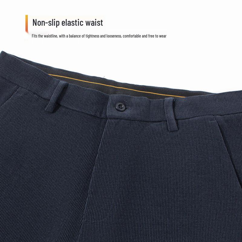 MONTAGUT Men's Wool Blend Corduroy Business Casual Pants