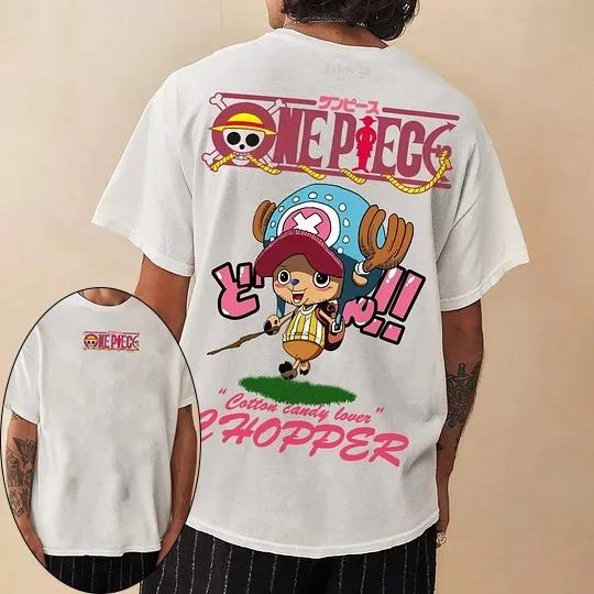 2026 Moda Nuova Maglietta Stampata 3D One Piece Anime Giapponese Uomo Harajuku Uomo e Donna Manica Corta Tony Chopper