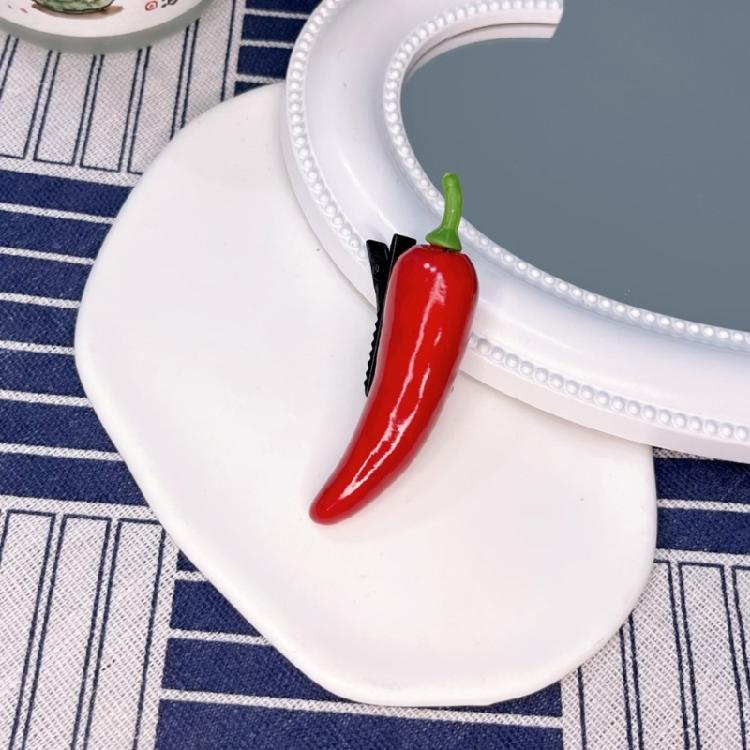 Unique And Practical Resin Hair Clip Shaped Like Fruits And Vegetables Hairpin Suitable For Girls' Everyday Styling