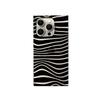 Clear Square Back Tube Case Protection For iPhone 14 Pro Max 11 12 16 ProMax 15 Plus 13 Anti-Oxygen,Black Zebra Print Pattern Casing