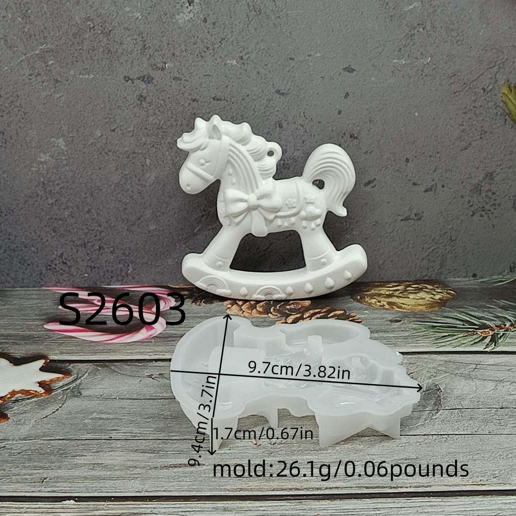 Rocker Horse Mold Food-Grade Home Decoration Mold Silicone Mold Easy-To-Clean For Home Decoration Gift Making Diy Crafting