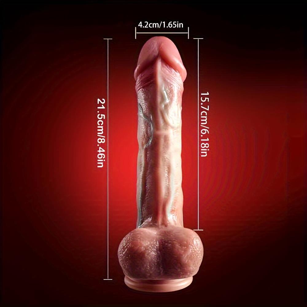 8.5 Soft Realistic Silicone Dildo with Skin-Like Feeling, Realistic Texture, and Strong Suction for Enhanced Sensation and Stability for Women