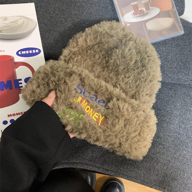 

Knitted Cap for Women in Autumn and Winter Japanese Style Thick and Warm Woolen Cap Korean Style Face Enhancing Small Cap One Size