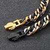 Kalen Hip Hop Colorful Cuban Chain Bracelet for Men Hight Quality Thick Stainless Steel Jewelry 13MM Chunky Trendy Accessories