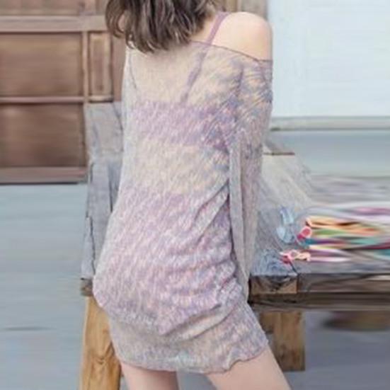 3 Pcs/Set Women Swimsuit Spaghetti Strap Halter Neck Solid Color Pullover Beach Cover-up for Holiday