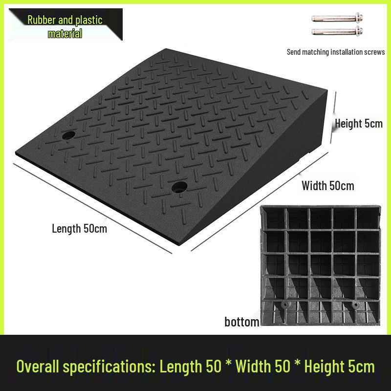 Rubber Car Ramp: Multipurpose Mat for Curbs, Thresholds, and Speed Bumps
