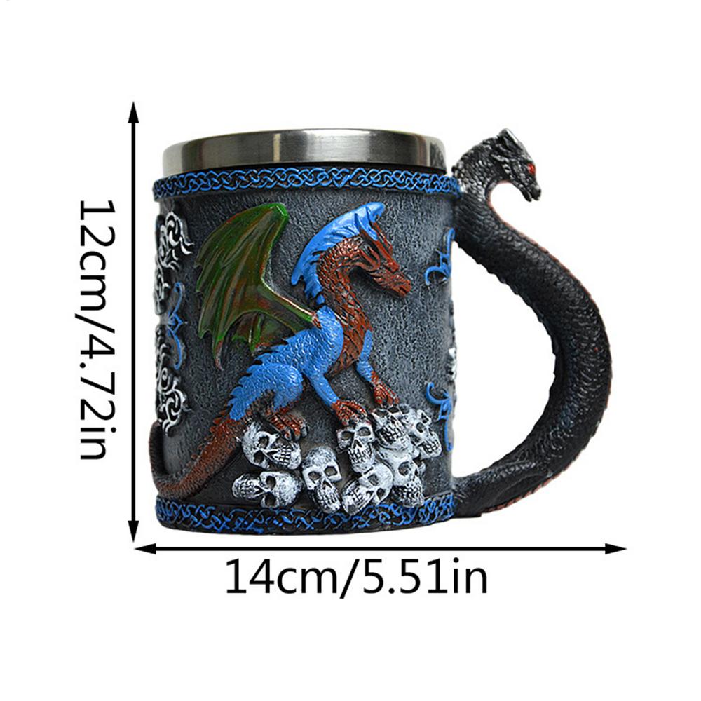 

Средневековая кружка 3D чашка с драконом походная кружка домашний декор тематические принадлежности для вечеринок средневековая посуда для кофе чая молока напитка 420ml