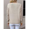 Hollow out Long Sleeve V-neck Sweater Hollow out Long sleeve V-neck Pullover Sweater
