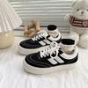 Super fire black platform canvas shoes women's spring and autumn versatile little white shoes board shoes 2025 new niche casual sports shoes