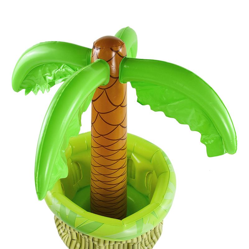 Aufblasbarer Palmen Eisbehälter Bär Kühler Getränkehalter Hawaiianische Geburtstagsdekoration Sommer Strand Pool Party Zubehör Ballon
