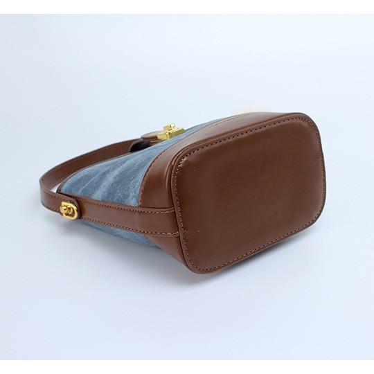 Small-scale Design Handbag - Bucket Bag - Women's High-end Color-matched Vintage Crossbody Bag