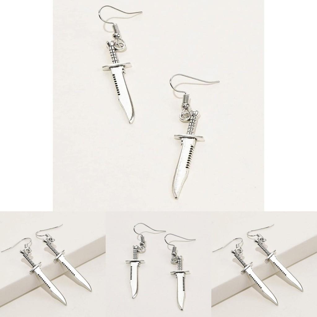 Stylish Women's Alloy Sword Pendant Earrings Trendy Geometric Design For All Occasions
