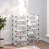 VidaXL Shoe Rack Transparent 94.5x36.5x106 Cm PP 340564