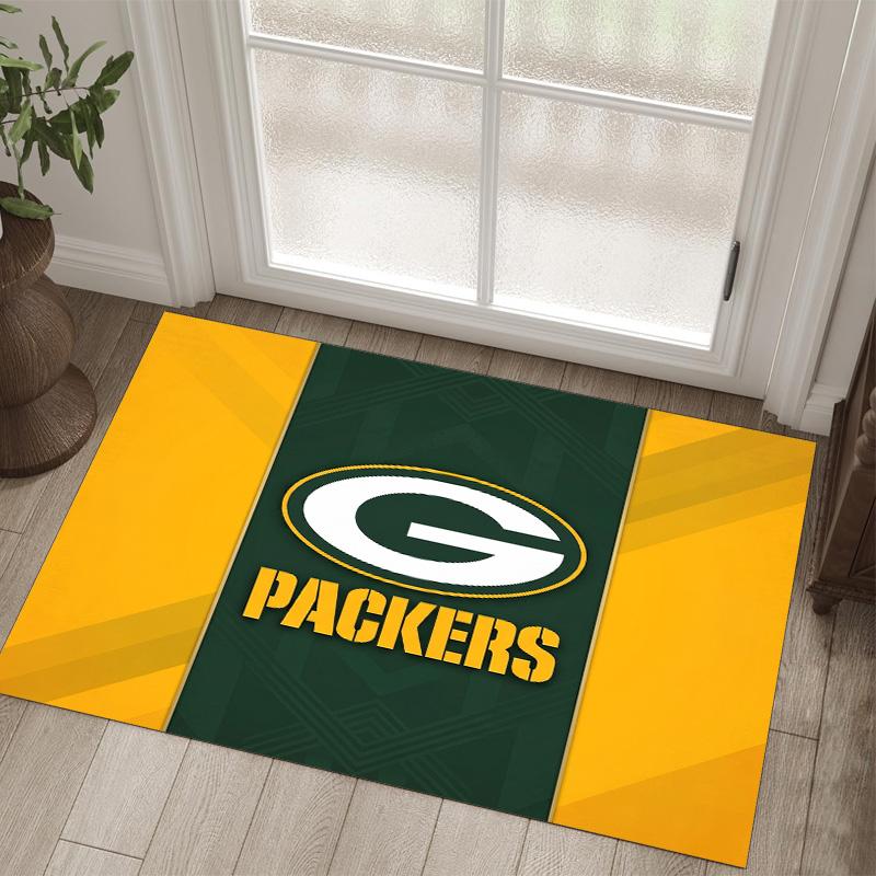 Tappeto in Velluto Cristallo Design Green Bay Packers Accogliente Non?Tappeto Stampato Antiscivolo per Camera da Letto Soggiorno Ingresso
