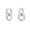 Swarovski Dextera Tubular Ring Surround Design Rhodium Plated Crystal Earrings Women earrings Silver 5671807