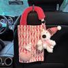 Cute Car Hanging Tissue  Bag Love pattern Vehicle Trash Bin  Car Interior Accessories
