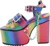 Yosuke Women's Rainbow Sandals, Size 4460075, Sizes 25.0cm-25.5cm
