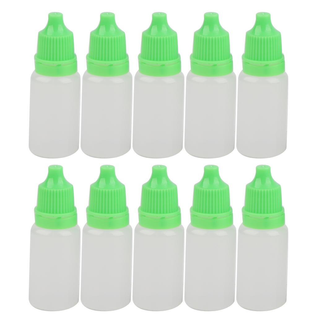 50Pcs 10ml Eye Liquid Bottle Portable Squeezable Empty Eye Drops Container with Plugs LidYellow