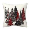 Festival Polyester Cushion Cover With Christmas Tree Designs Soft Sturdy Pillowcase For Home Decoration
