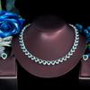 Trendy Jewelry Brass Silver Plated Jewelry Set Pink Iced CZ Ring Earrings Necklace Cuban Tennis Heart Shaped Woman Jewelry Set