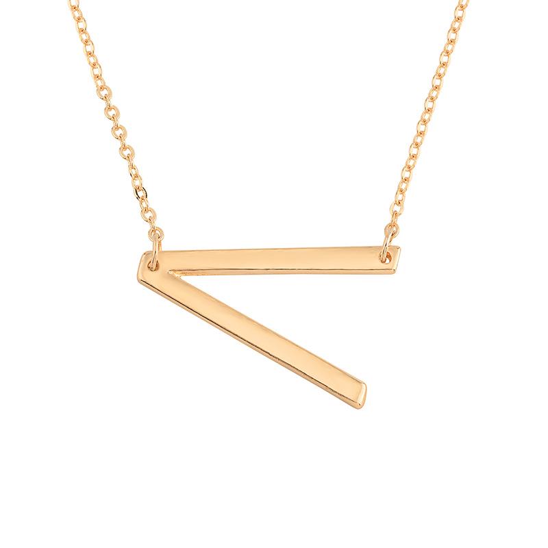2026 Simple Hot-selling Jewelry, Letter Necklace, Trendy Neck Chain 26 English Letter Collarbone Chain 2025 Source