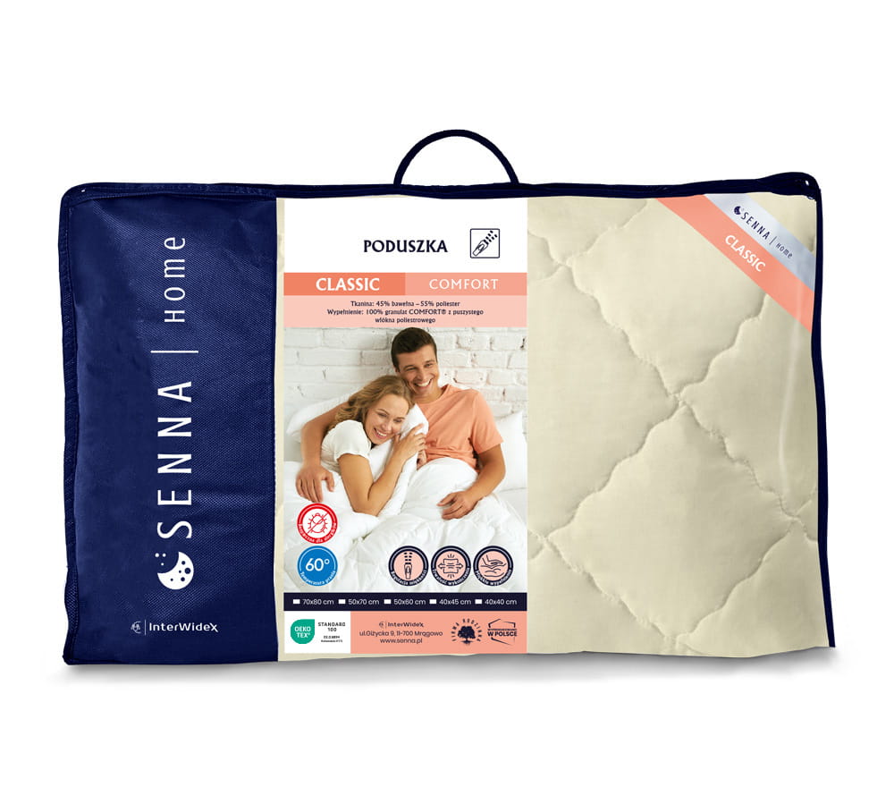 Poduszka 50x60 classic comfort senna home kremowa