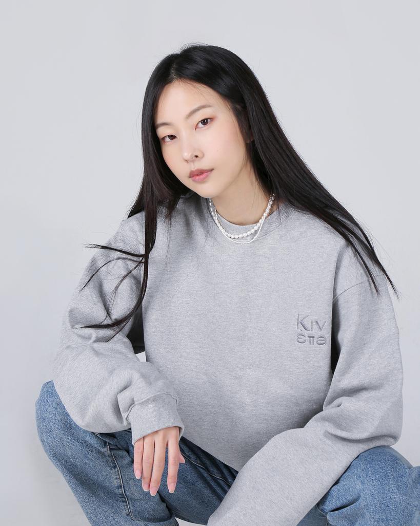 Kineta Classic Embroidered Logo Sweatshirt Melange