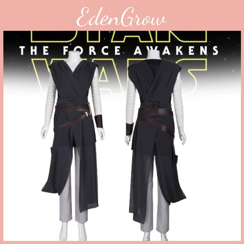 Rey Cosplay Costume Force Awakens Jedi Warrior Outfit Xs-3xl A117356