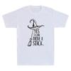 Yes I Can Drive A Stick Funny Halloween Spooky Witch Quote Vintage Men's T-Shirt